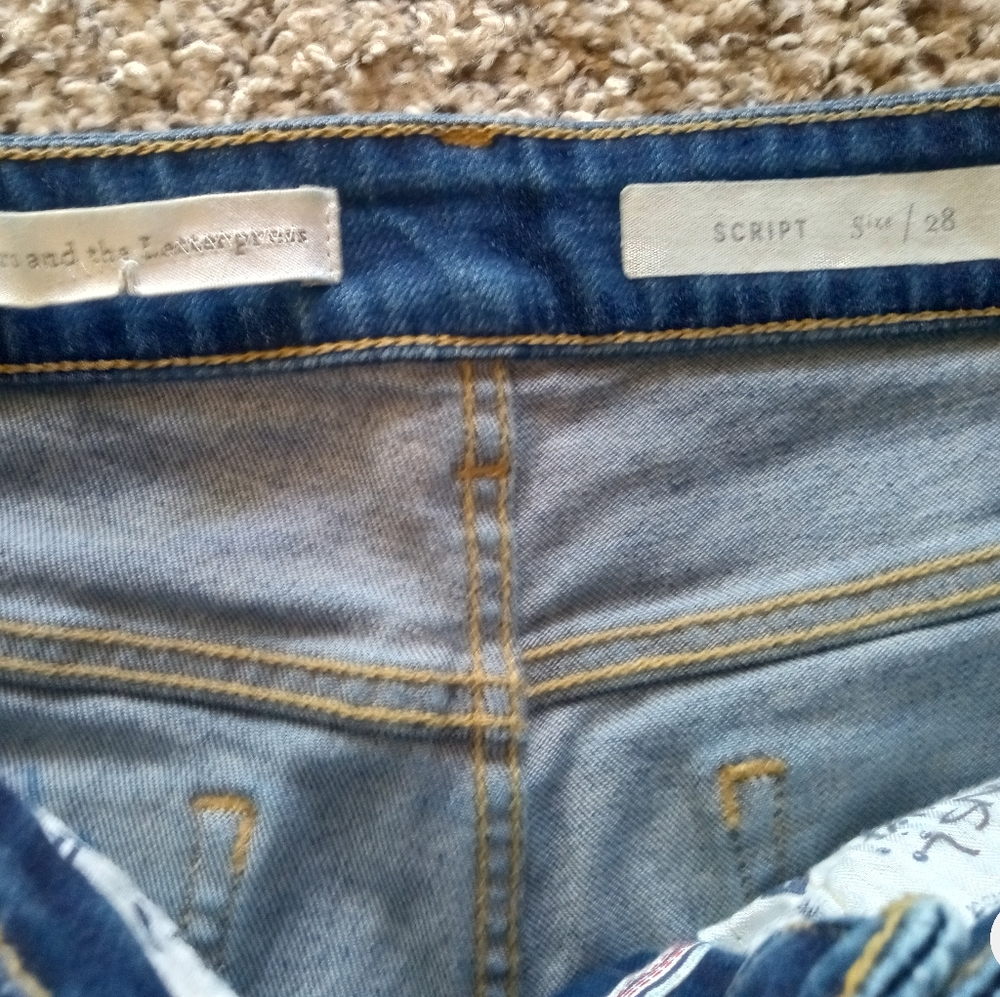 Anthropologie Pilcro Women's Script High-Rise Skinny Jean Cotton Blue Size 28 - Picture 4 of 8
